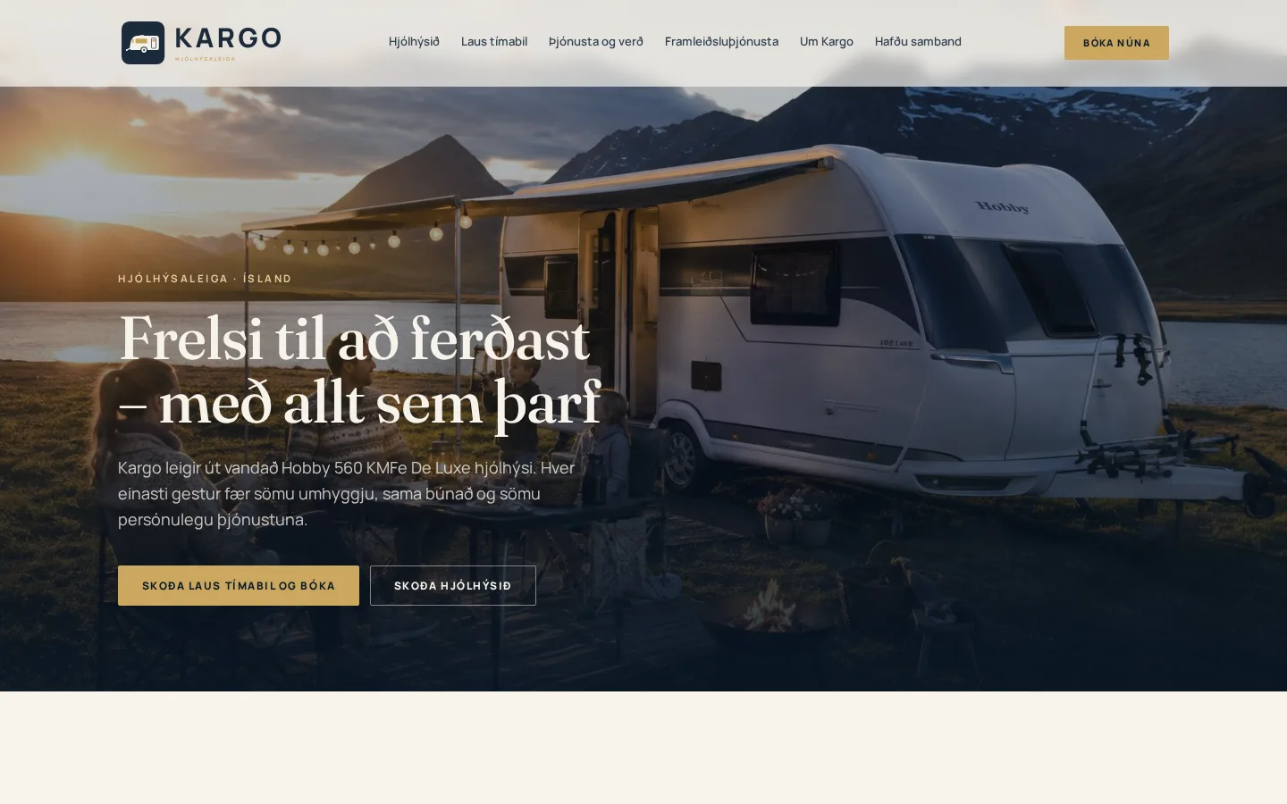 Vefur Kargo í tölvu og síma
